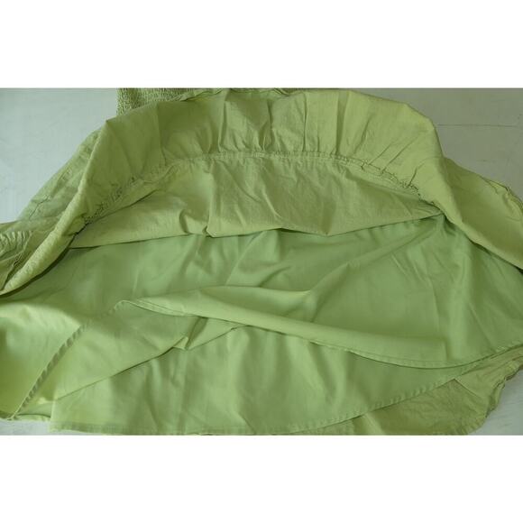 Le Lis Women’s M Green Smocked Mini Dress Cap Sleeve Milkmaid Peasant - Picture 5 of 8